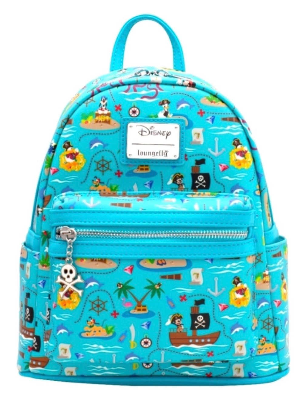 Loungefly Disney Mickey & Friends Sensational Six Pirates AOP Mini Backpack NWT